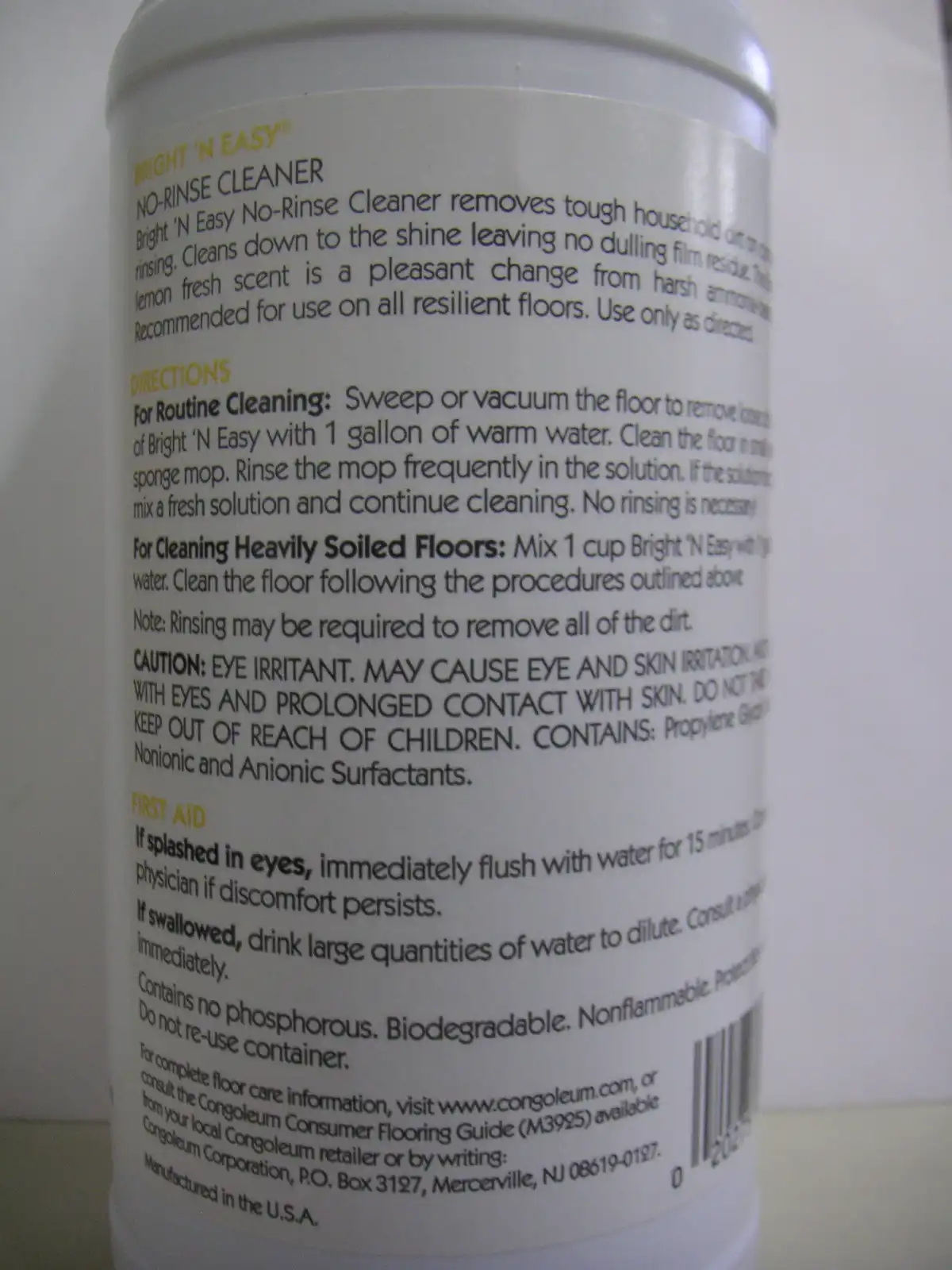 Congoleum No-rinse Quart